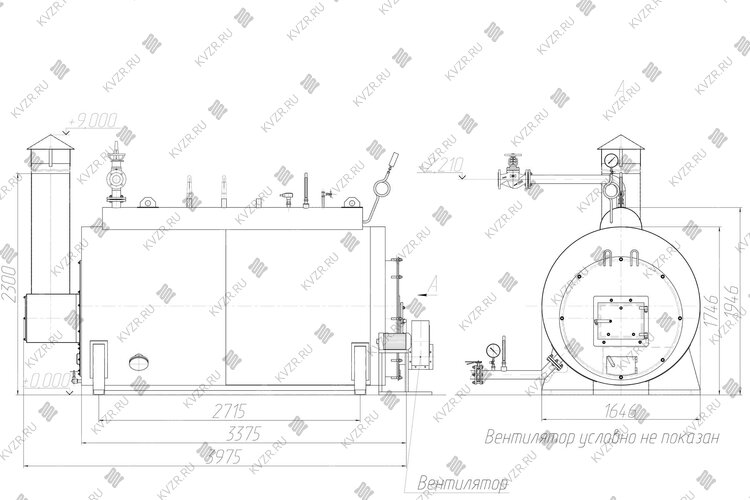 Чертеж котла КВ 700