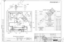 План расстановки котельного оборудования, трубопроводов и дымоходов в котельной План расстановки оборудования в котельной