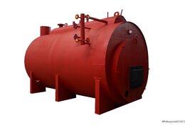 Котел 1200 кг пара в час до 130 °С твердотопливный